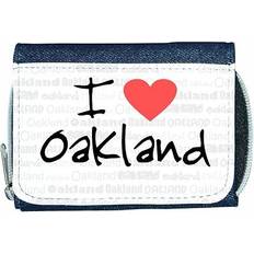 Wallets & Key Holders TeeTreeDesigns I love heart oakland denim wallet