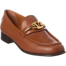 Gold - Leather Low Shoes Valentino Garavani Valentino Vlogo Leather Loafer