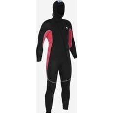 Subea Men’s Diving Wetsuit With Hood 7.5mm Neoprene Scd 500 Black And Red Tomato Red