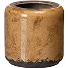 Brown Ceramic Planter 14 x 14 x 14 cm