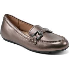 Bronze Shoes Easy Spirit Women's Megan Slip-On Round Toe Casual Loafers Bronze Leather 9.5M