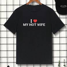 Lace T-shirts Shein Men Letter Graphic Tee