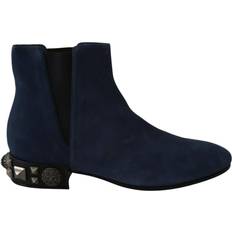 Chelsea boots Dolce & Gabbana Semskede ankelstøvler med dekorative nagler Blue 1/2