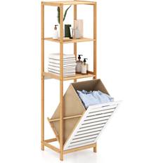 Costway 4-Tier Tilt-Out Bamboo