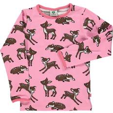Småfolk Överdelar Barnkläder Småfolk T-shirt LS, Hjort/Sea Pink 5-6y