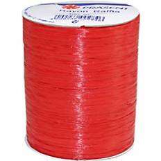 Red Gift Wrap Ribbons PRÄSENT 100 m Rayon Raffia Spoo Red