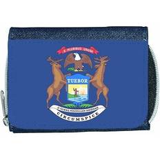 Wallets & Key Holders TeeTreeDesigns Michigan flag denim wallet