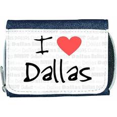 Wallets & Key Holders TeeTreeDesigns I love heart dallas denim wallet