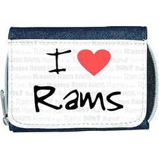 Wallets & Key Holders TeeTreeDesigns I love heart rams denim wallet