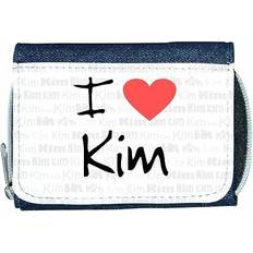 Wallets & Key Holders TeeTreeDesigns I love heart kim denim wallet