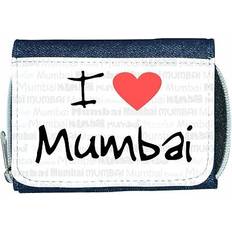 Wallets & Key Holders TeeTreeDesigns I love heart mumbai denim wallet