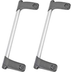 Spares2Go Door Handle Bar for Ariston Fridge Freezer Graphite Grey Silver, Pack of 2