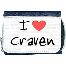 Wallets & Key Holders TeeTreeDesigns I love heart craven denim wallet