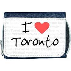 Wallets & Key Holders TeeTreeDesigns I love heart toronto denim wallet