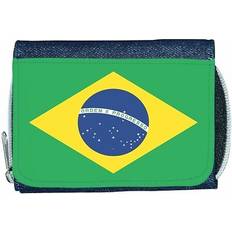 Wallets & Key Holders TeeTreeDesigns Brazil flag denim wallet