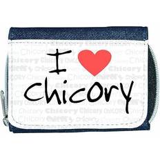 Wallets & Key Holders TeeTreeDesigns I love heart chicory denim wallet