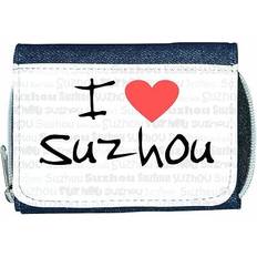Wallets & Key Holders TeeTreeDesigns I love heart suzhou denim wallet
