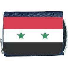 Wallets & Key Holders TeeTreeDesigns Syria flag denim wallet