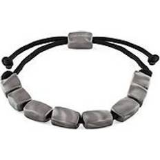 Calvin Klein Mens gun metal IP and black bracelet, Black, Men