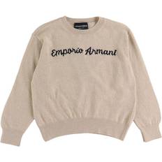 Emporio Armani Polyamid Ull Tröja Beigemelerad Svart