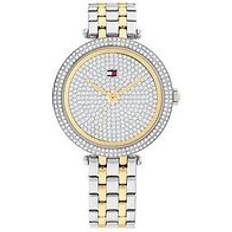 Tommy Hilfiger womens two-tone and gold plated with crystal bezel and dial, One Colour