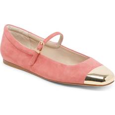 Orange Ballerinas Dolce Vita Reyes Toe Cap Ballet Flat Women's Coral Suede Flats Mary Jane