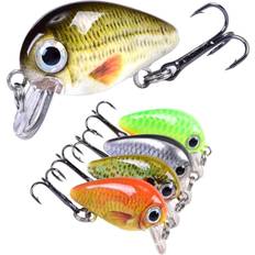 5Pcs Fishing Lures Set, Mini Light Shallow Dive Trout Bass Perch Pike Salmon Fishing Lure