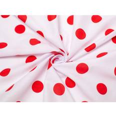 Red Fabrics Minerva & Printed Polycotton Fabrics White, Red