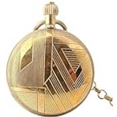 Mineral Pocket Watches HALAHAI Antik Kopparficka Fob Mekanisk Hand Wind Herrficka Med Kedja Herr Dam