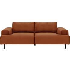 Orange Sofas Habitat Julien Velvet 3 Sofa