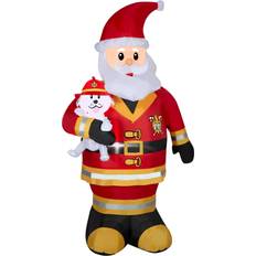 Christmas Inflatable Decorations Gemmy Inflatable Decorations Firefighter Santa