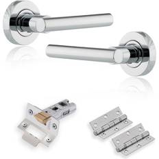 polished chrome liberty lever on rose latch pack, complete