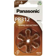 Panasonic Hörapparat Batterier PR312 10 Blisterförpackning