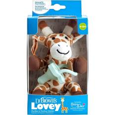 Dr. Brown's Giraffe Lovey with Two One-Piece Silicone Pacifiers, 0-6m