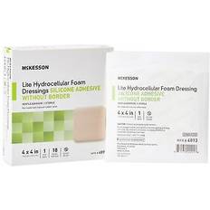 First Aid McKesson Thin Silicone Foam Dressing Lite 4 X Gel Adhesive Border