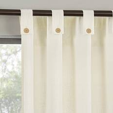 Archaeo Cotton Blend Button Tab Top Curtain Cream 101.6x213.4cm