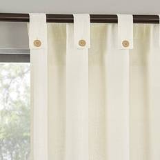 Archaeo Cotton Blend Button Tab Top Curtain Cream