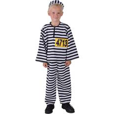 10-11 Years Deluxe Kids Convict Costumes Black 10-11yrs