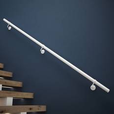 Rothley Rothley Matt White Stair Handrail Kit 2.4m 2400 x 4 x 4cm