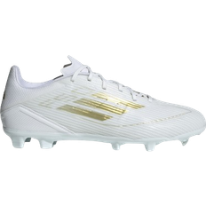 Multi Ground (MG) - Textile Football Shoes adidas F50 League FG/MG - Cloud White/Gold Metallic