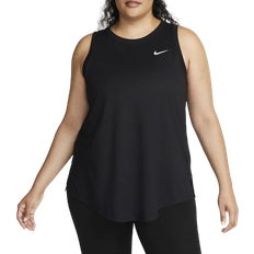 3XL - Women Tank Tops Nike Women's Dri-FIT Tank (Plus Size) - Black/White