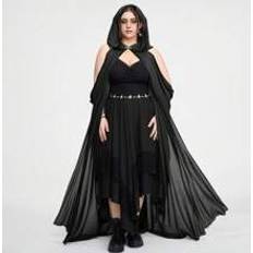 Shein Plus Vintage Forest Hooded Long Cape Coat