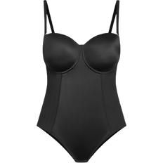 City Chic Smooth & Chic Strapless Bodysuit - Black