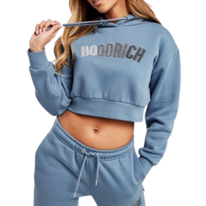 Hoodrich Overdele Hoodrich Kraze Cropped Hoodie - Blue