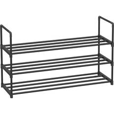 Plast Skoställ Songmics 3-Tier Black Skoställ 30x55cm