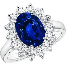 Blue - Wedding Rings Amy & Annette Cocktail Ring - Silver/Sapphire/Transparent