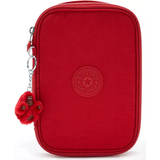 Red Pencil Case Kipling 100 Pens Case Cherry Tonal