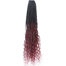 24" human hair wig Eayon Hair Crochet Braids With Double Drawn Burmese Human Hair Curls 24 inch #99J Color 2-pack