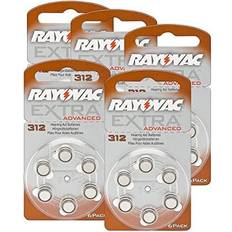 Rayovac 30 Cells Extra Advanced Hearing Aid Batteries 312 1,45 V 180 mAh, 5 x Pack of 6