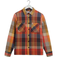 Wax London Whiting Overshirt - Orange/Multi Pike Check